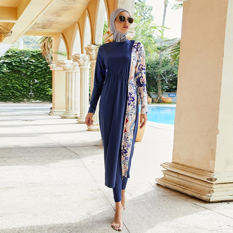 burkini - femmes - modest - fashion - bleu 